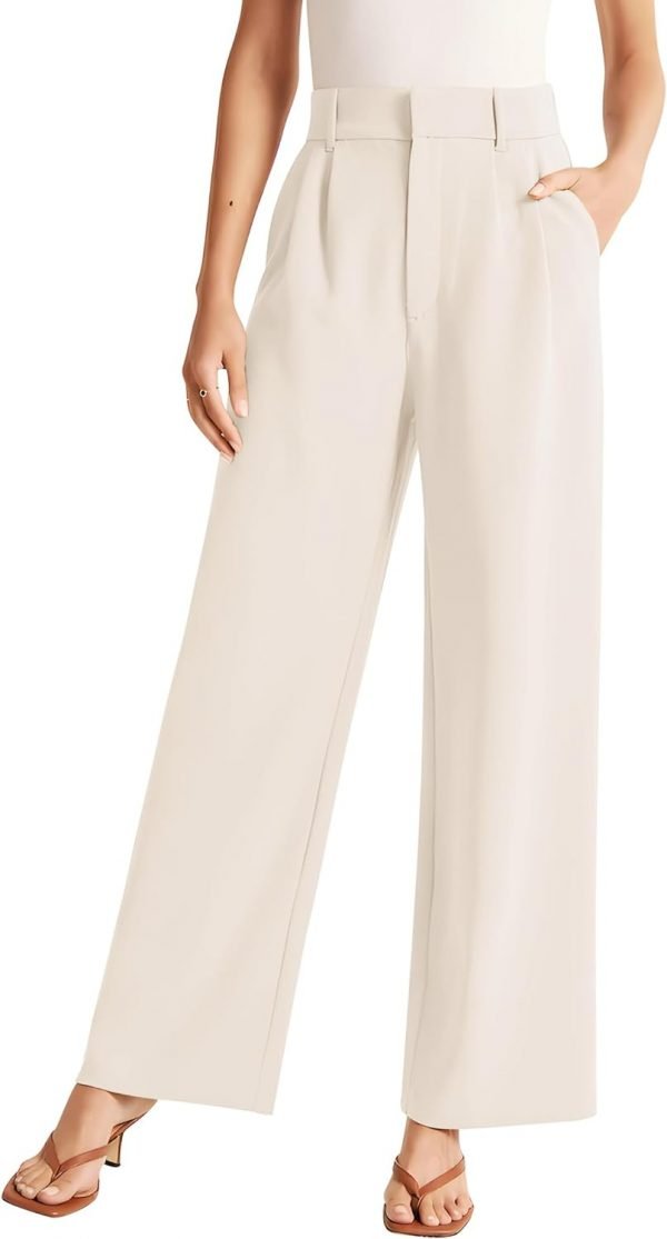 High Waisted Wide Leg Pants for Women Business Casual Dress Pant  Long Work Trousers with Pockets