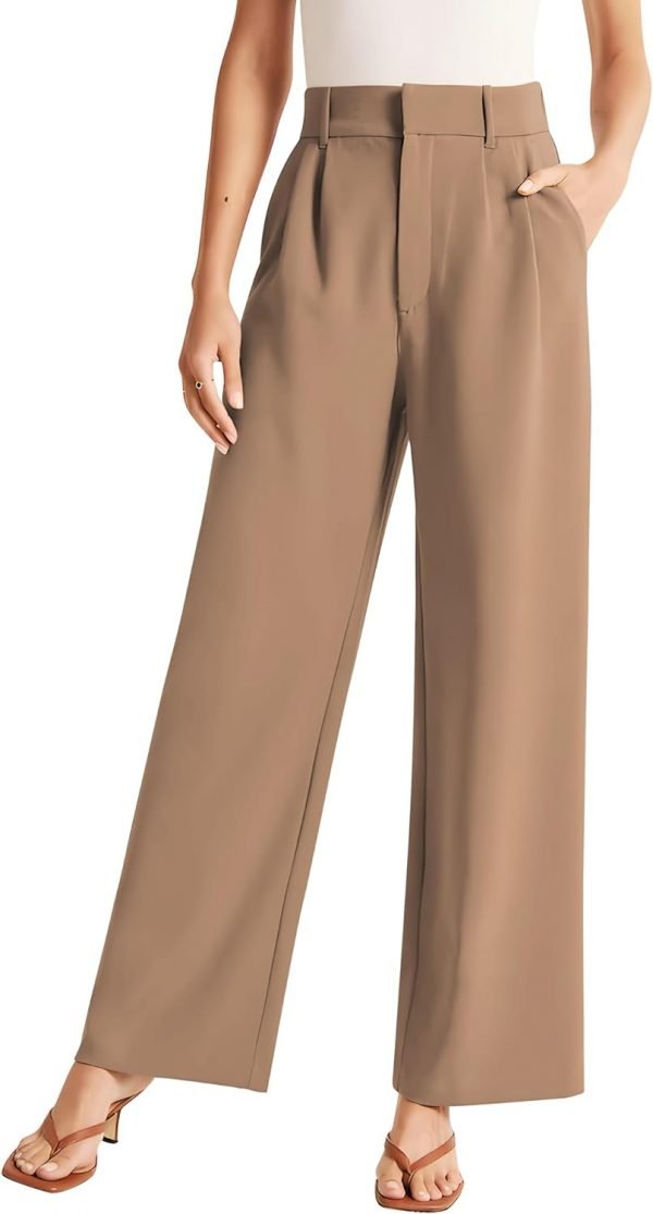 High Waisted Wide Leg Pants for Women Business Casual Dress Pant  Long Work Trousers with Pockets